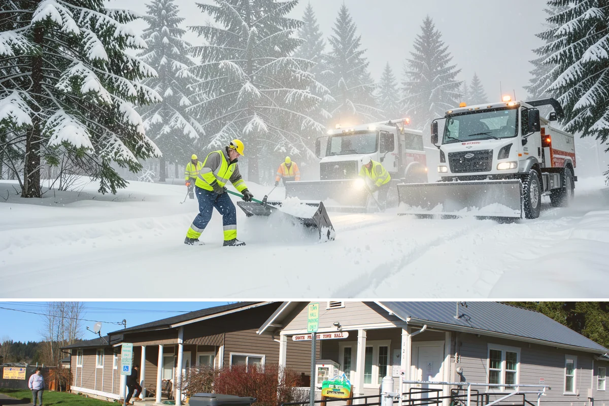 Apartment Complex Parking Lot Snow Removal in South Prairie, Pierce County, WA - Snow risk for Puget Sound apartment communities runs highest from December through February, when overnight lows dip below...