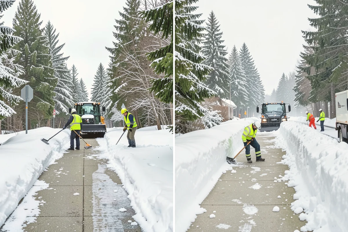Apartment Complex Parking Lot Snow Removal in Stanwood, Snohomish County, WA - Meet the manager to prioritize buildings, fire lanes, and tenant move-out zones