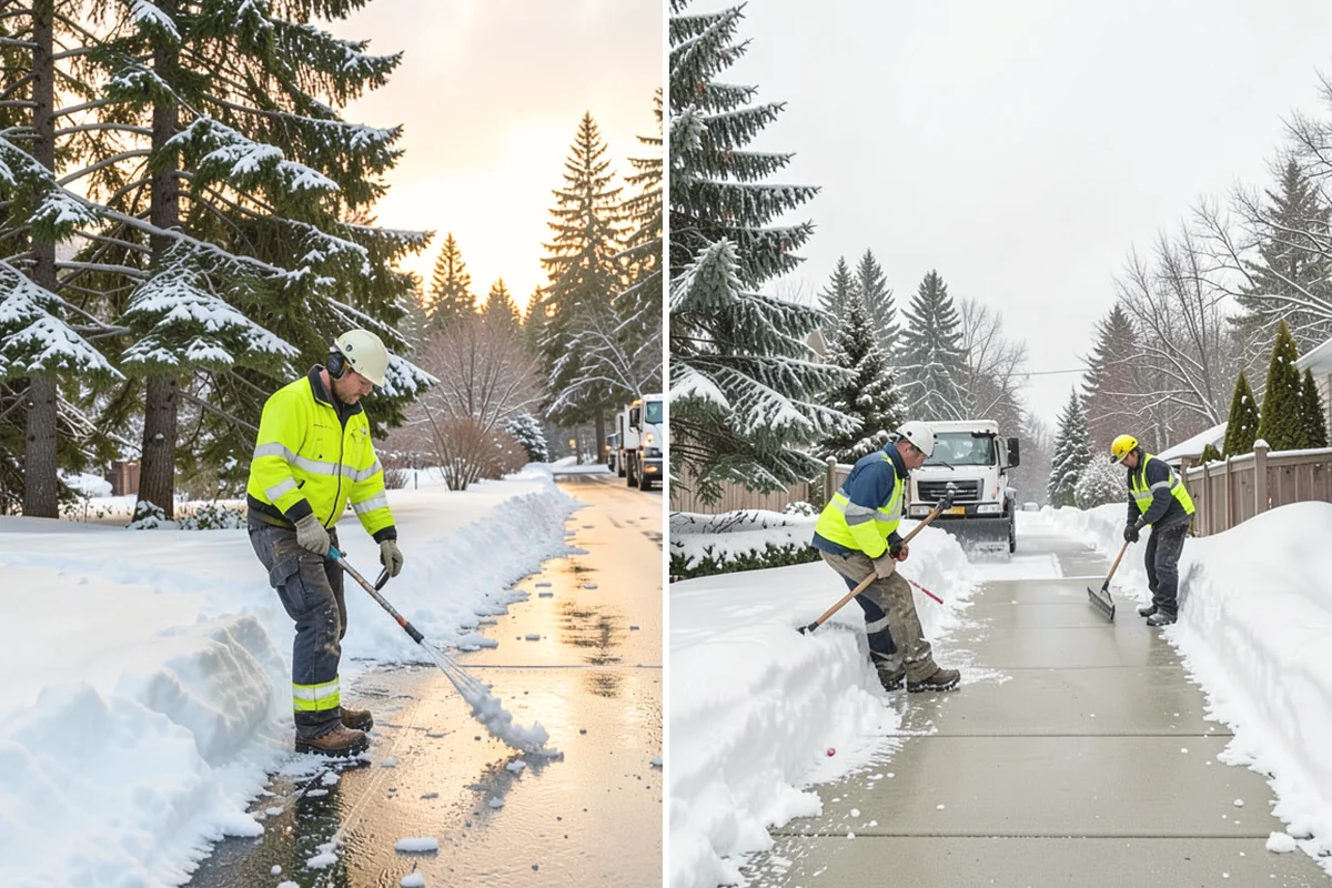 Apartment Complex Parking Lot Snow Removal in Steilacoom, Pierce County, WA - Meet the manager to prioritize buildings, fire lanes, and tenant move-out zones
