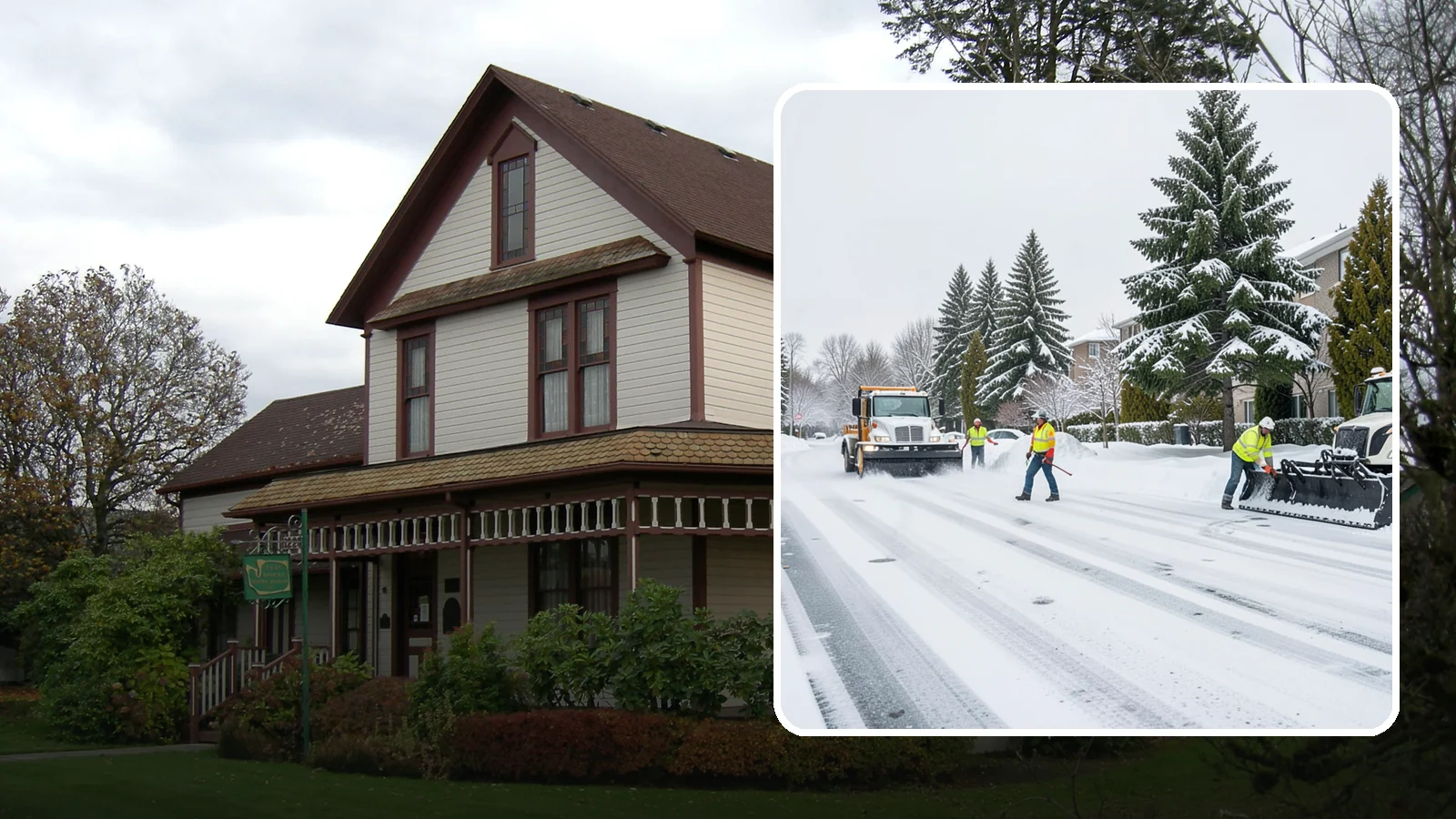 Apartment Complex Parking Lot Snow Removal in Sumner, Pierce County, WA - We plow sprawling apartment lots full of overnight tenant vehicles before residents leave for the Western Washington morning rush.