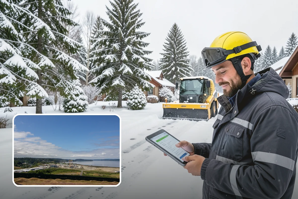 Apartment Complex Parking Lot Snow Removal in University Place, Pierce County, WA - Travel lanes stay open for tenants, first responders, and package delivery