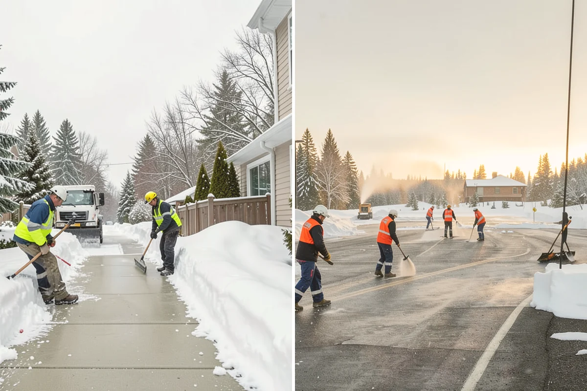 Apartment Complex Sidewalk Clearing in Algona, King County, WA - Map all interior walks, breezeways, and connector paths across the community