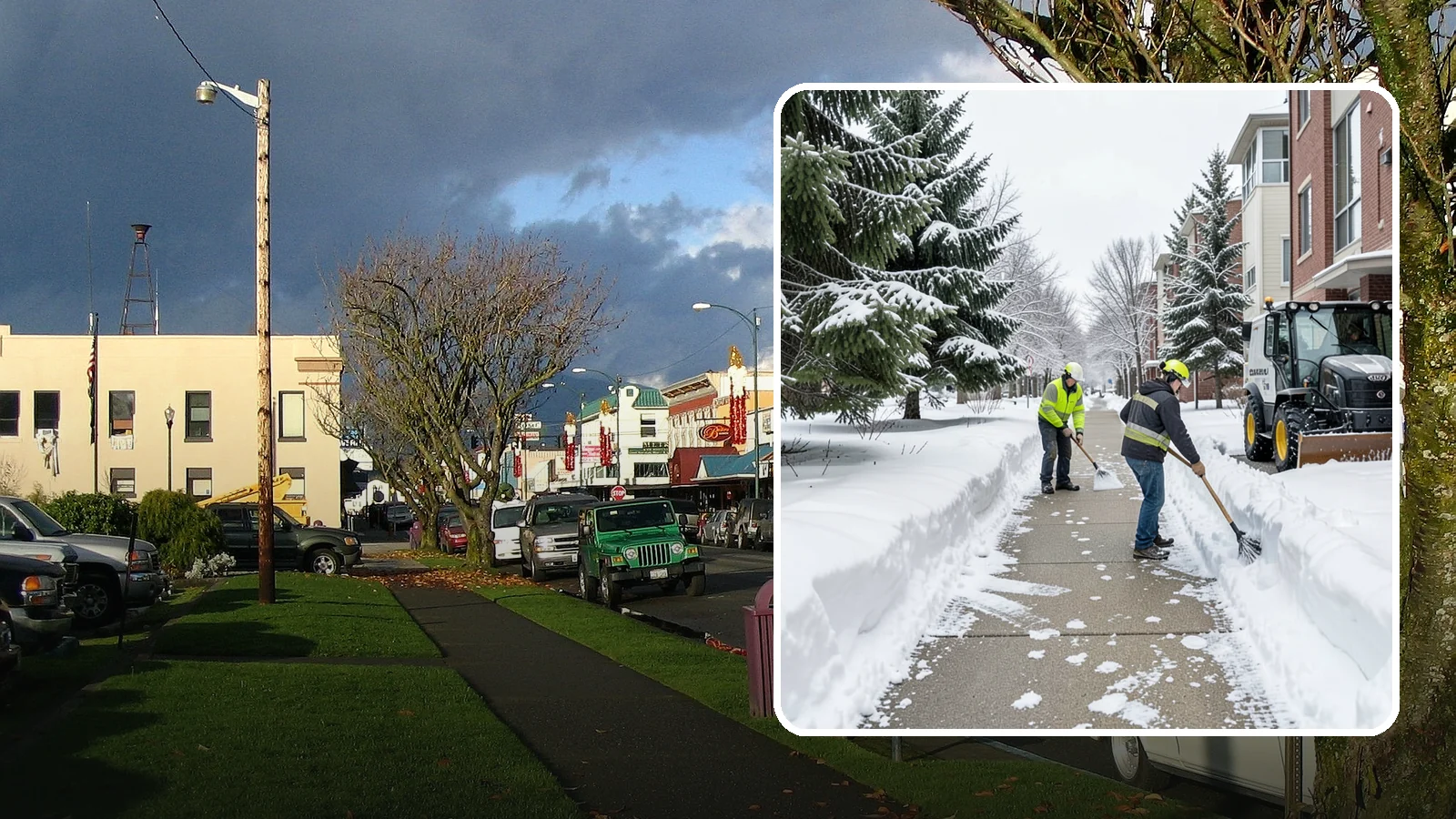 Apartment Complex Sidewalk Clearing in Arlington, Snohomish County, WA - Multi-building walkway clearing for Western Washington apartment communities, keeping the interior paths tenants use around the...