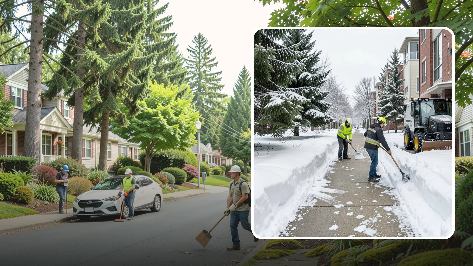 Apartment Complex Sidewalk Clearing in Beaux Arts Village, King County, WA - Multi-building walkway clearing for Western Washington apartment communities, keeping the interior paths tenants use around the...