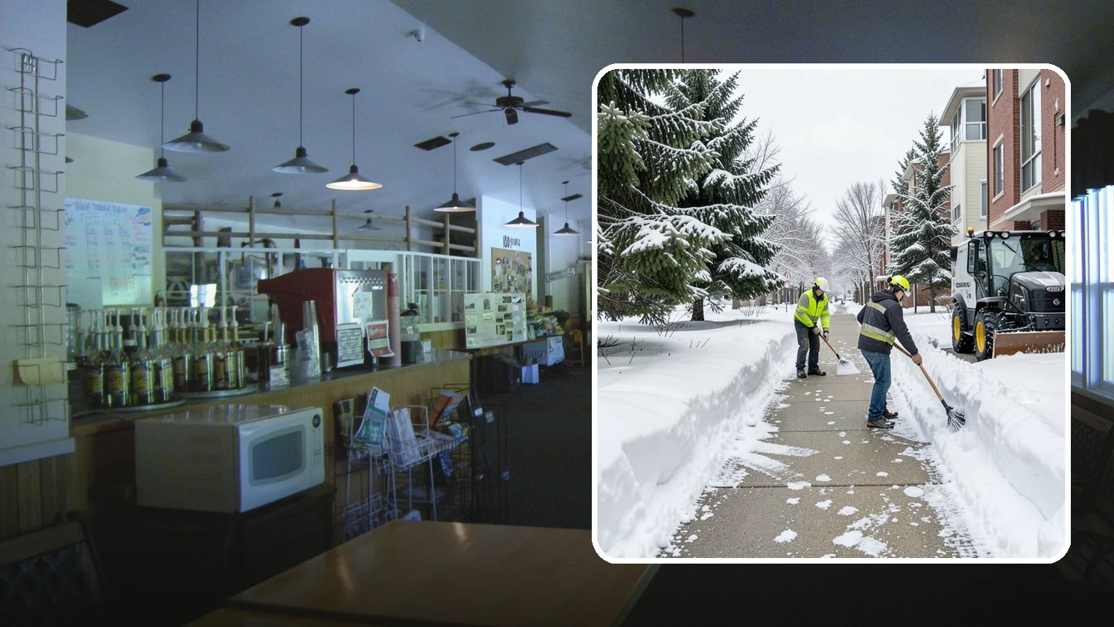 Apartment Complex Sidewalk Clearing in Black Diamond, King County, WA - Multi-building walkway clearing for Western Washington apartment communities, keeping the interior paths tenants use around the...