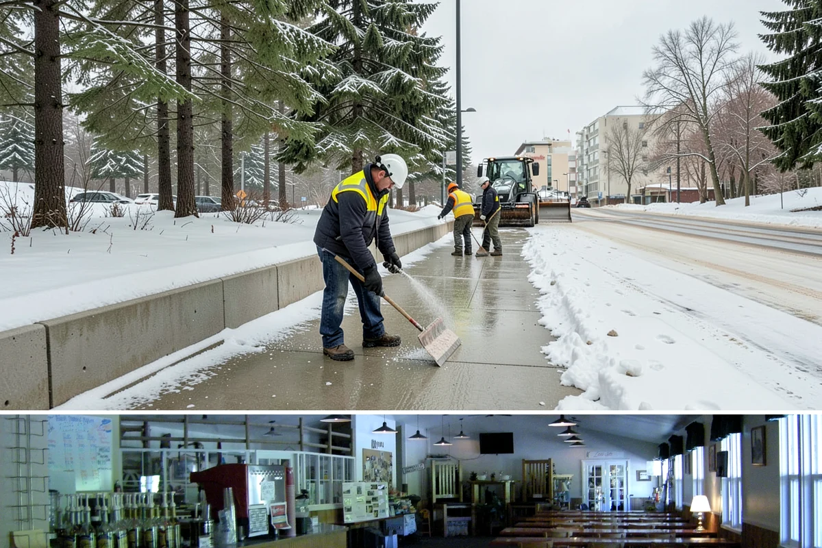Apartment Complex Sidewalk Clearing in Black Diamond, King County, WA - Demand runs heaviest from December through February, when back-to-back freezing nights keep interior apartment walks glazed...