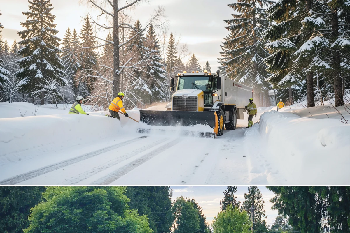 Apartment Complex Sidewalk Clearing in Bonney Lake, Pierce County, WA - Demand runs heaviest from December through February, when back-to-back freezing nights keep interior apartment walks glazed...