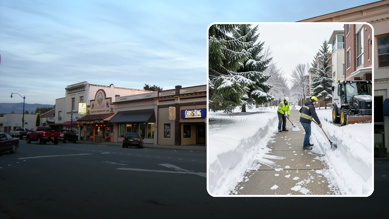 Apartment Complex Sidewalk Clearing in Burlington, Skagit County, WA - Multi-building walkway clearing for Western Washington apartment communities, keeping the interior paths tenants use around the...