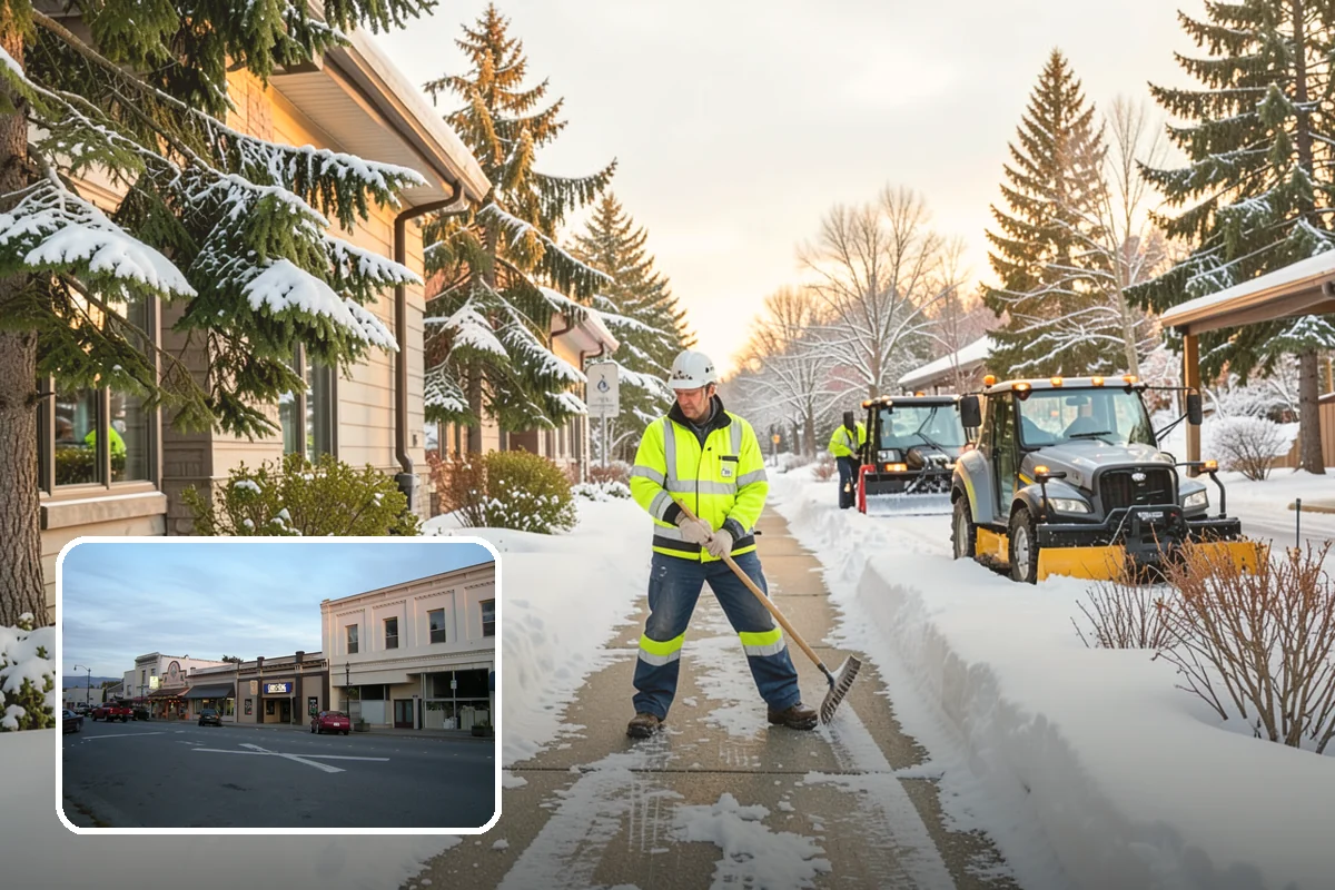 Apartment Complex Sidewalk Clearing in Burlington, Skagit County, WA - Protects owners and property managers from tenant slip-and-fall litigation