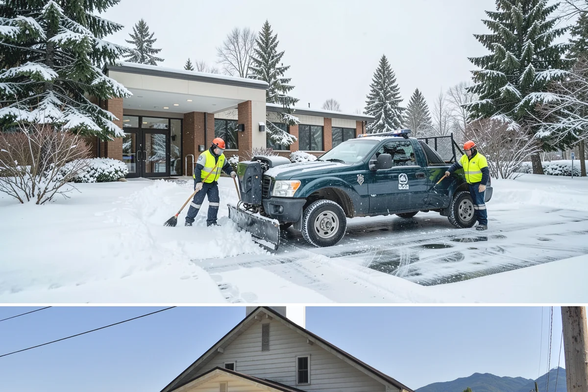 Apartment Complex Sidewalk Clearing in Concrete, Skagit County, WA - Demand runs heaviest from December through February, when back-to-back freezing nights keep interior apartment walks glazed...
