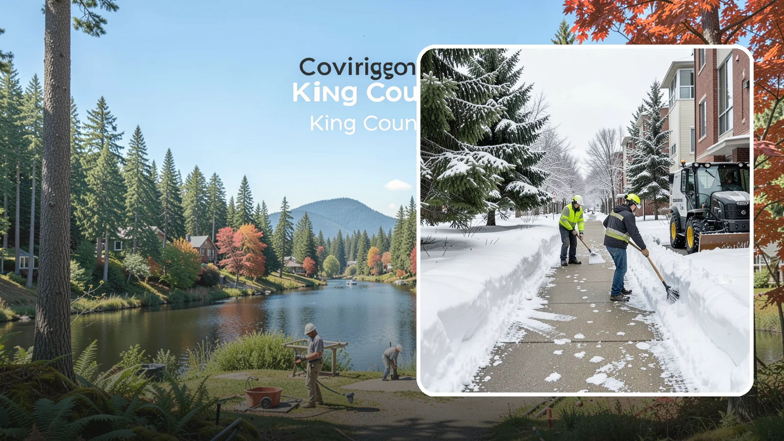 Apartment Complex Sidewalk Clearing in Covington, King County, WA - Multi-building walkway clearing for Western Washington apartment communities, keeping the interior paths tenants use around the...