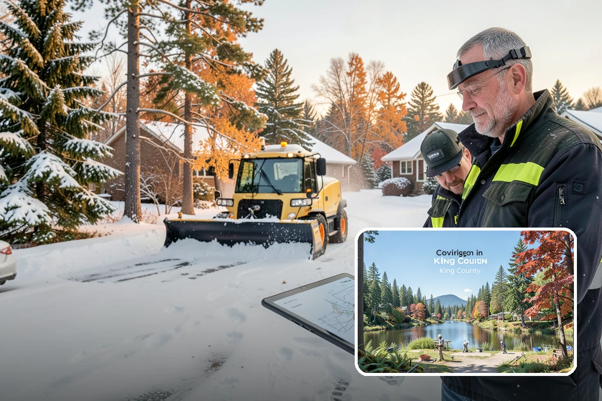 Apartment Complex Sidewalk Clearing in Covington, King County, WA - Protects owners and property managers from tenant slip-and-fall litigation