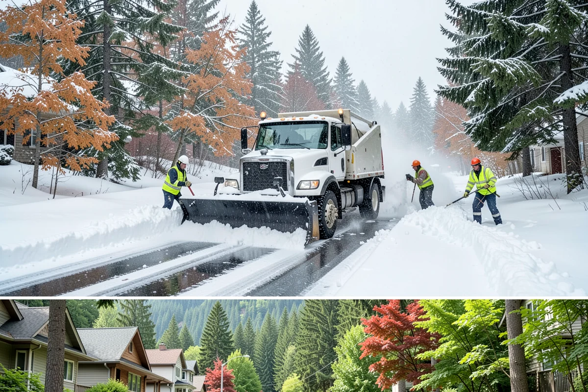 Apartment Complex Sidewalk Clearing in Darrington, Snohomish County, WA - Demand runs heaviest from December through February, when back-to-back freezing nights keep interior apartment walks glazed...