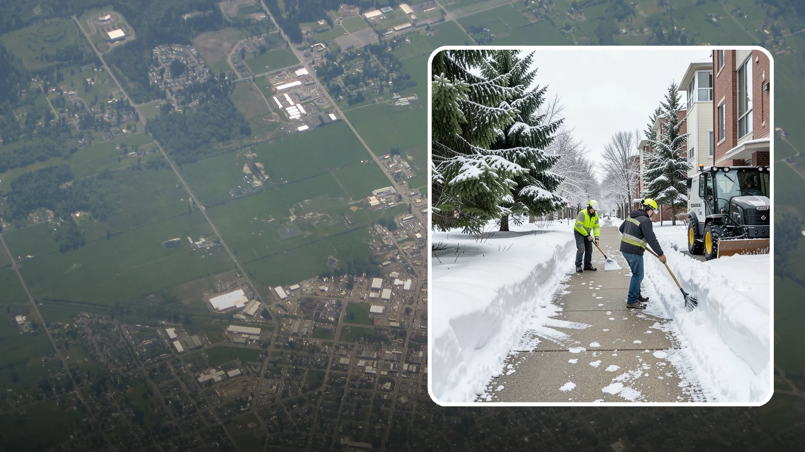 Apartment Complex Sidewalk Clearing in Enumclaw, King County, WA - Multi-building walkway clearing for Western Washington apartment communities, keeping the interior paths tenants use around the...