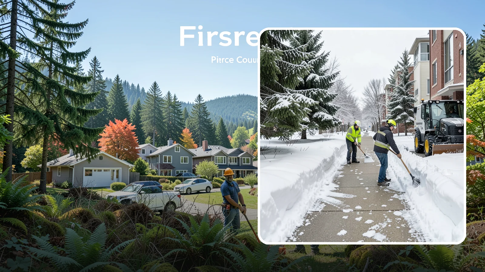 Apartment Complex Sidewalk Clearing in Fircrest, Pierce County, WA - Multi-building walkway clearing for Western Washington apartment communities, keeping the interior paths tenants use around the...