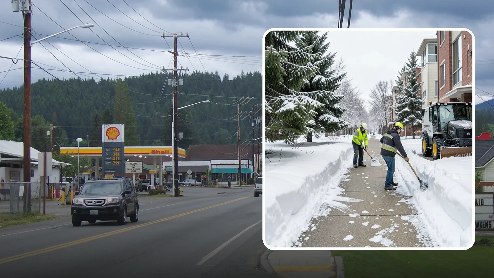 Apartment Complex Sidewalk Clearing in Granite Falls, Snohomish County, WA - Multi-building walkway clearing for Western Washington apartment communities, keeping the interior paths tenants use around the...