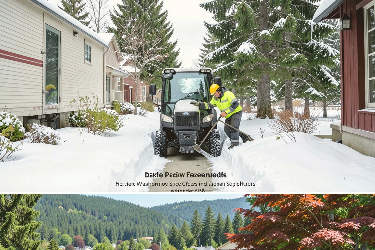 Apartment Complex Sidewalk Clearing in Index, Snohomish County, WA - Demand runs heaviest from December through February, when back-to-back freezing nights keep interior apartment walks glazed...
