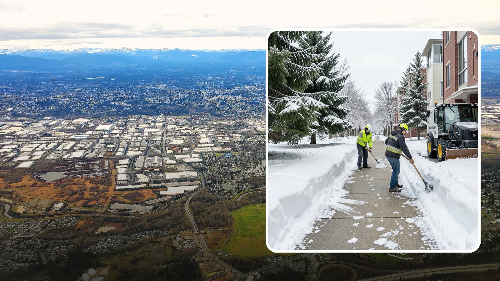 Apartment Complex Sidewalk Clearing in Kent, King County, WA - Multi-building walkway clearing for Western Washington apartment communities, keeping the interior paths tenants use around the...