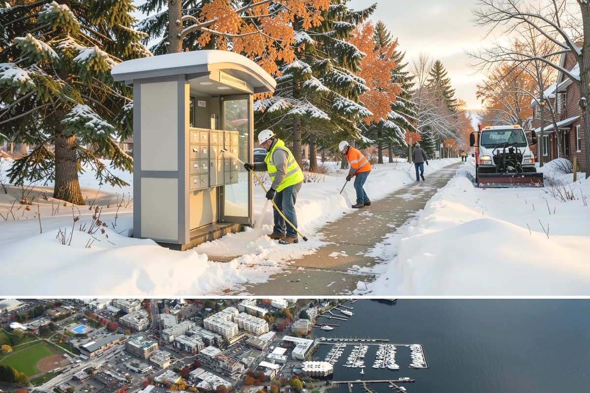 Apartment Complex Sidewalk Clearing in Kirkland, King County, WA - Demand runs heaviest from December through February, when back-to-back freezing nights keep interior apartment walks glazed...