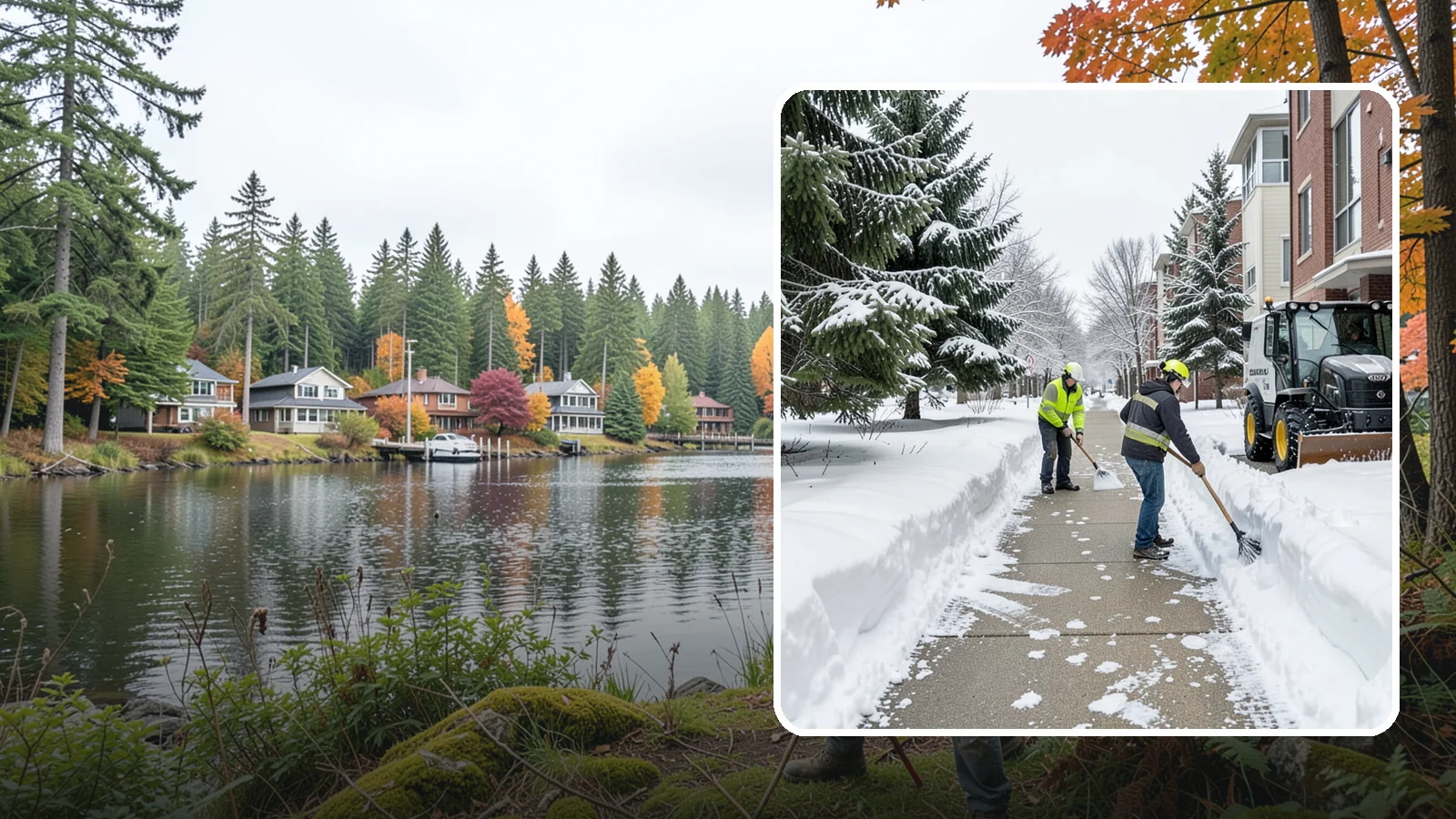 Apartment Complex Sidewalk Clearing in La Conner, Skagit County, WA - Multi-building walkway clearing for Western Washington apartment communities, keeping the interior paths tenants use around the...