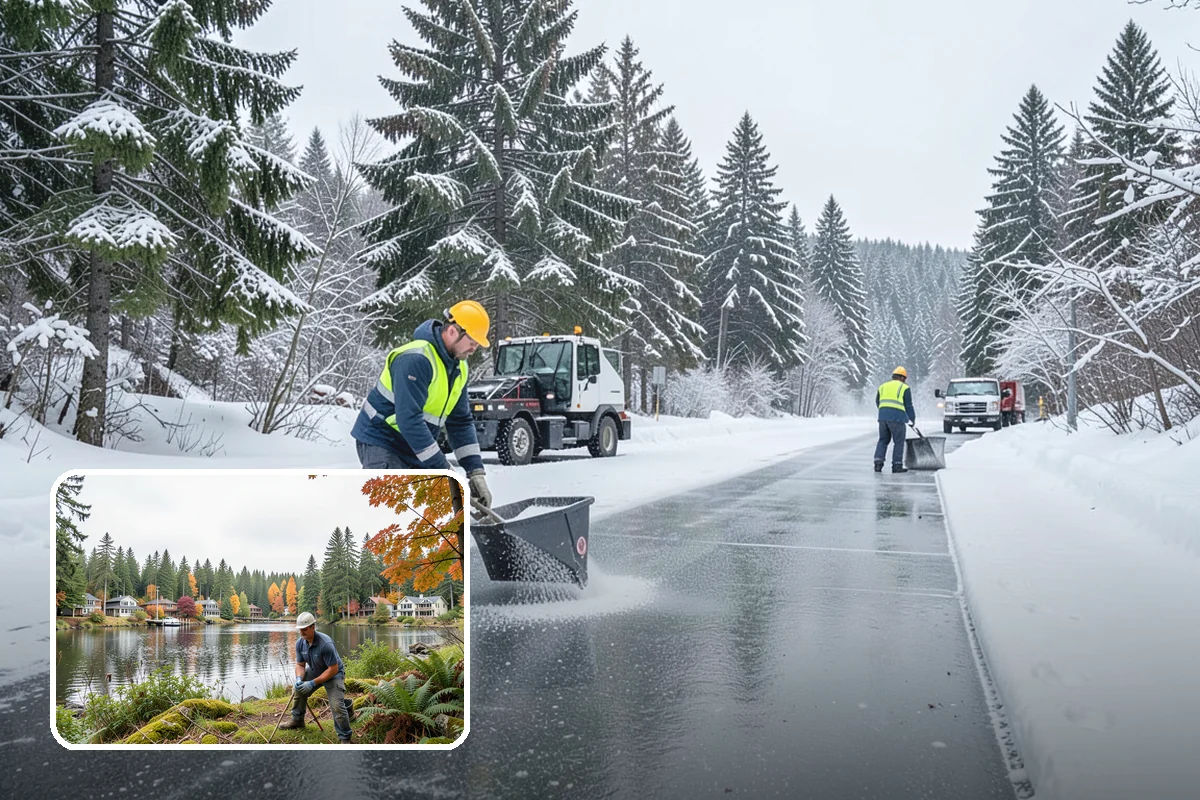 Apartment Complex Sidewalk Clearing in La Conner, Skagit County, WA - Protects owners and property managers from tenant slip-and-fall litigation