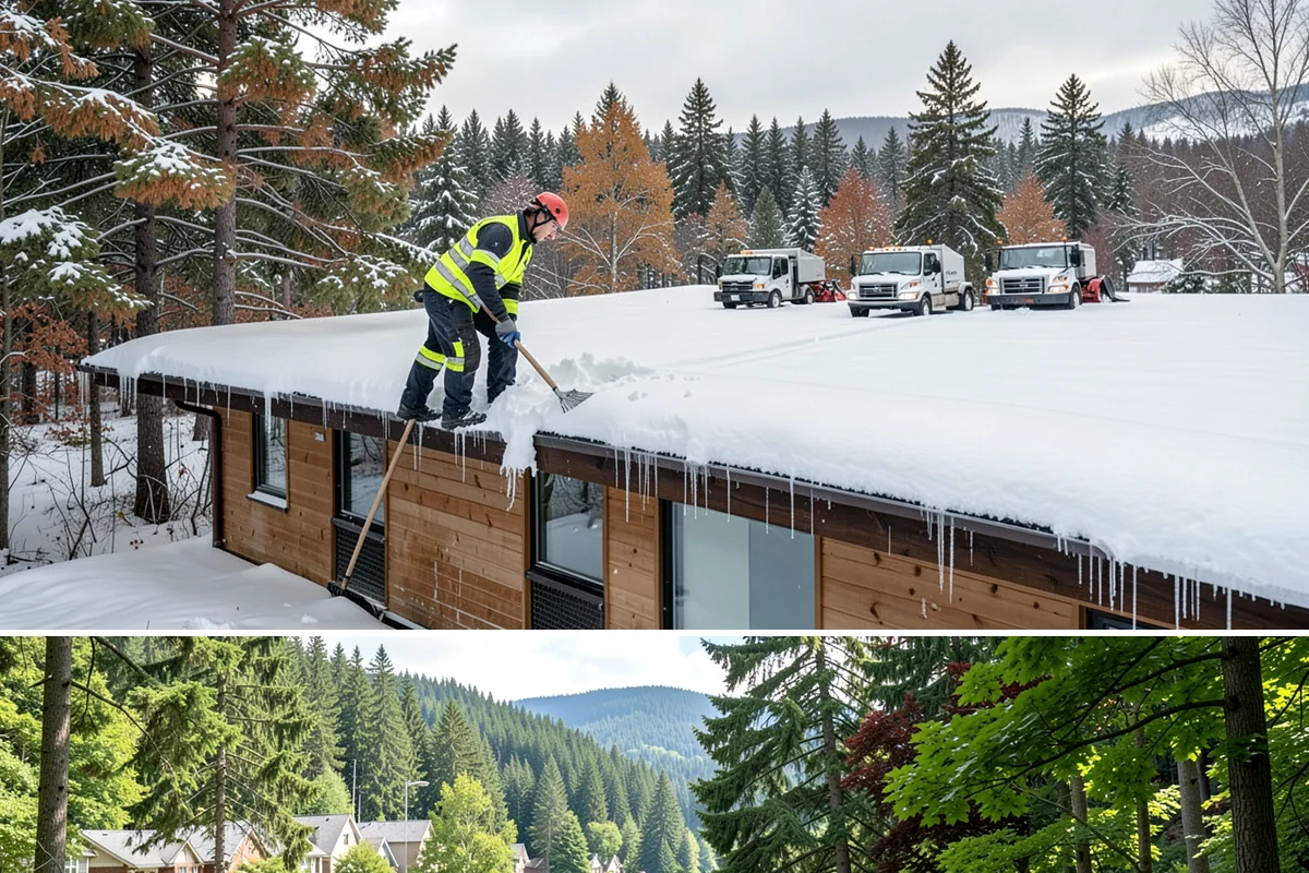 Apartment Complex Sidewalk Clearing in Lake Forest Park, King County, WA - Demand runs heaviest from December through February, when back-to-back freezing nights keep interior apartment walks glazed...
