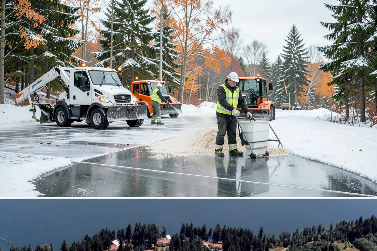 Apartment Complex Sidewalk Clearing in Lakewood, Pierce County, WA - Demand runs heaviest from December through February, when back-to-back freezing nights keep interior apartment walks glazed...