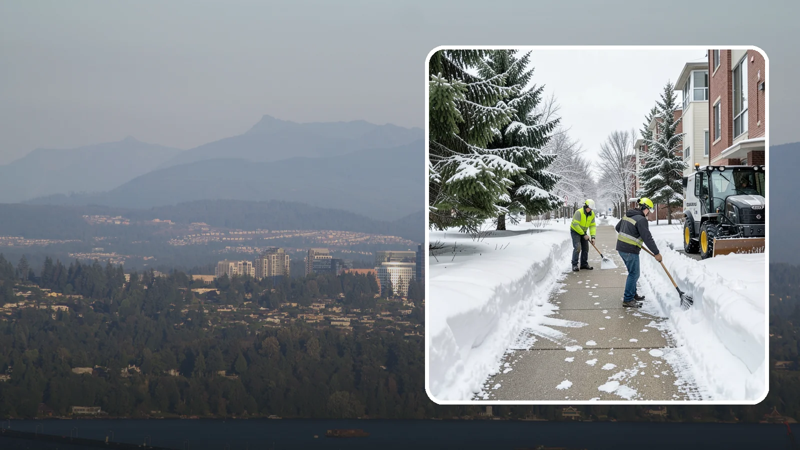 Apartment Complex Sidewalk Clearing in Medina, King County, WA - Multi-building walkway clearing for Western Washington apartment communities, keeping the interior paths tenants use around the...