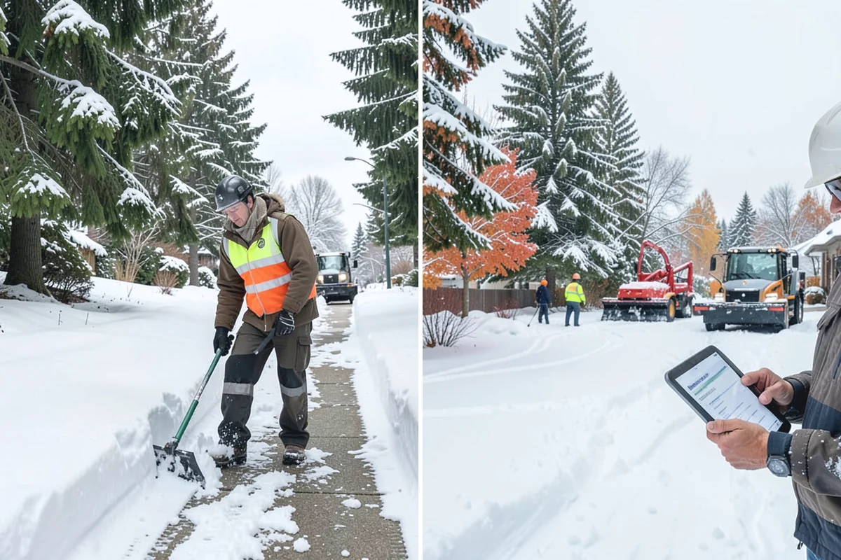 Apartment Complex Sidewalk Clearing in Medina, King County, WA - Map all interior walks, breezeways, and connector paths across the community