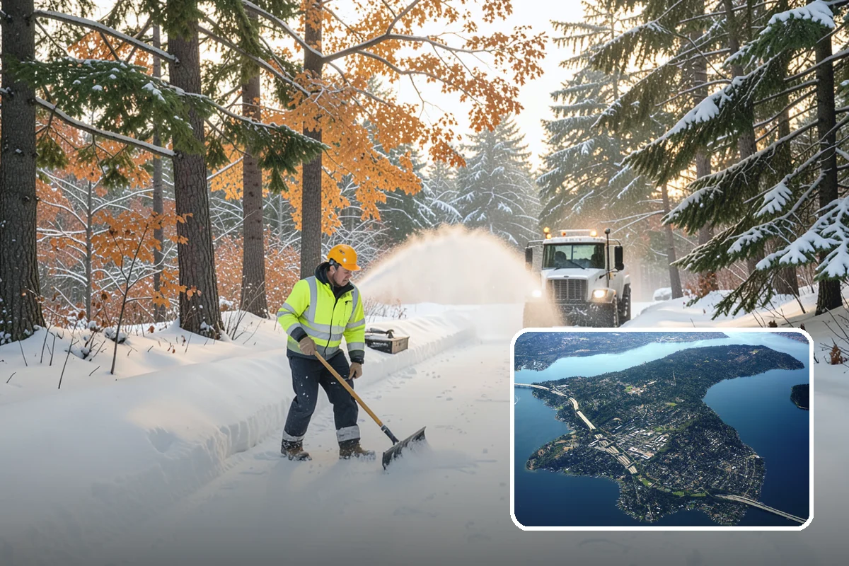 Apartment Complex Sidewalk Clearing in Mercer Island, King County, WA - Protects owners and property managers from tenant slip-and-fall litigation