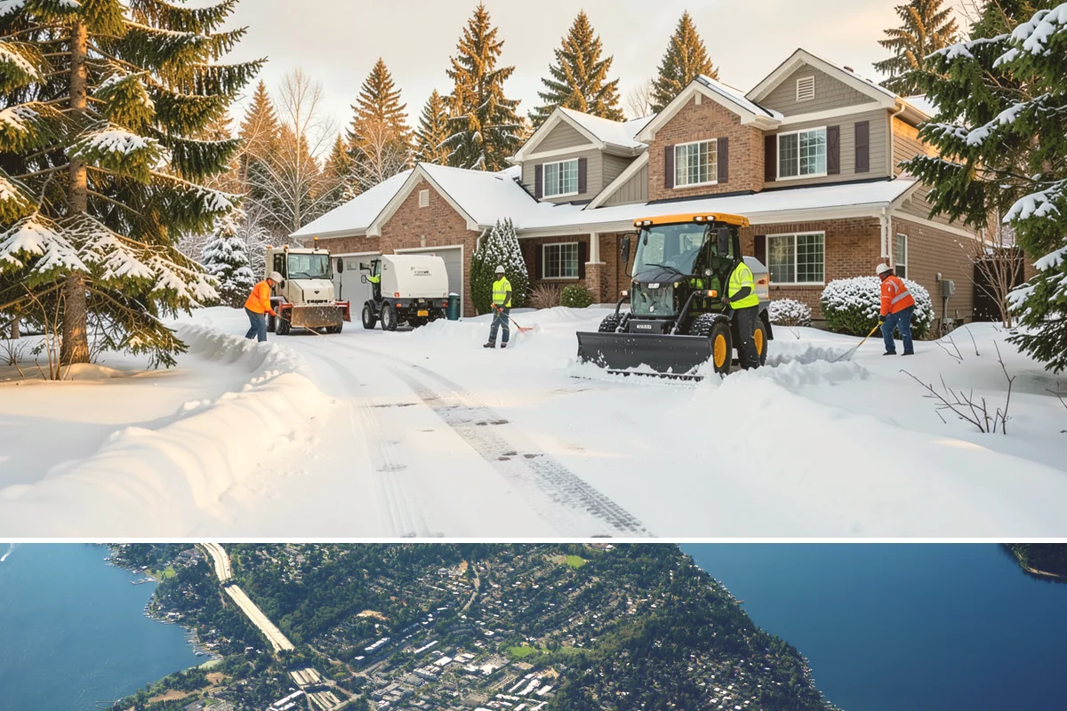 Apartment Complex Sidewalk Clearing in Mercer Island, King County, WA - Demand runs heaviest from December through February, when back-to-back freezing nights keep interior apartment walks glazed...