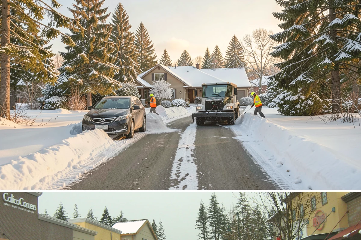 Apartment Complex Sidewalk Clearing in Mill Creek, Snohomish County, WA - Demand runs heaviest from December through February, when back-to-back freezing nights keep interior apartment walks glazed...