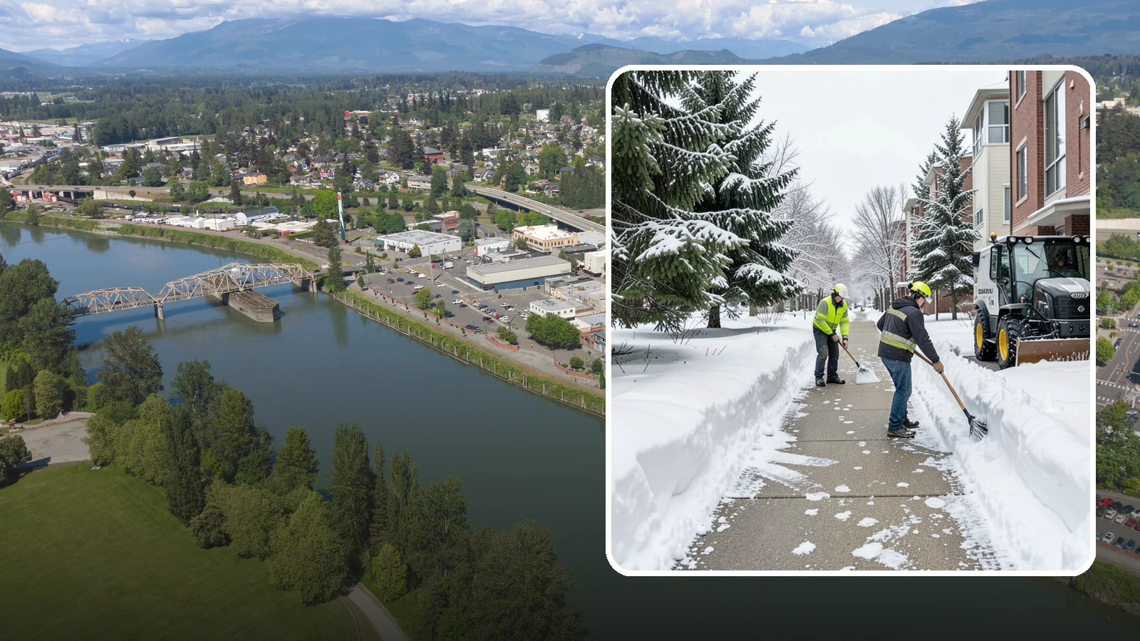 Apartment Complex Sidewalk Clearing in Mount Vernon, Skagit County, WA - Multi-building walkway clearing for Western Washington apartment communities, keeping the interior paths tenants use around the...