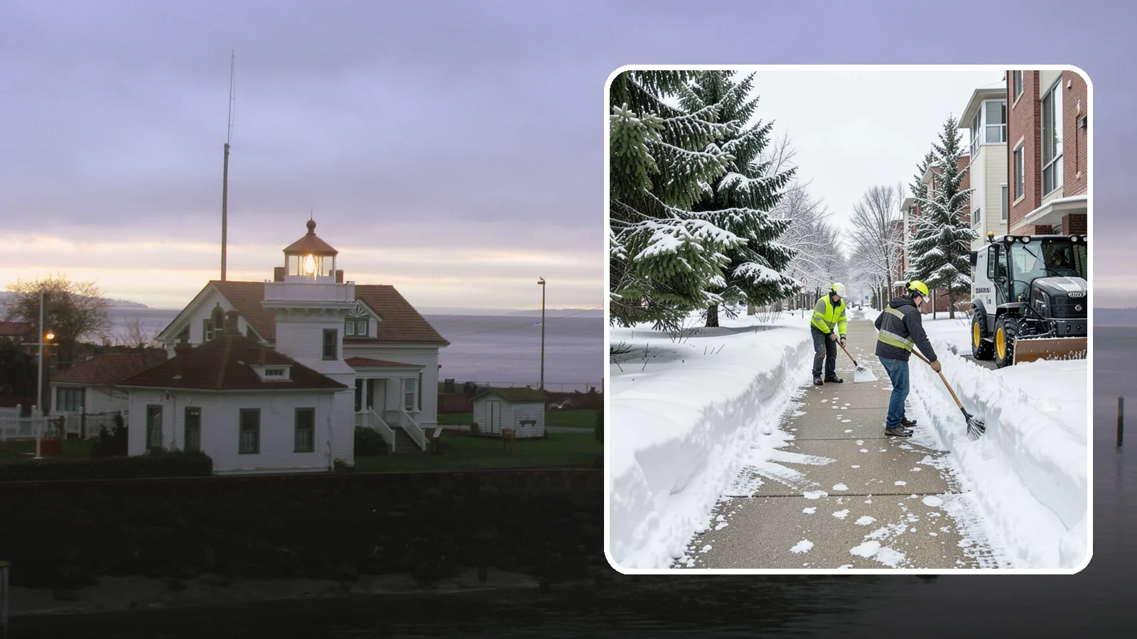 Apartment Complex Sidewalk Clearing in Mukilteo, Snohomish County, WA - Multi-building walkway clearing for Western Washington apartment communities, keeping the interior paths tenants use around the...