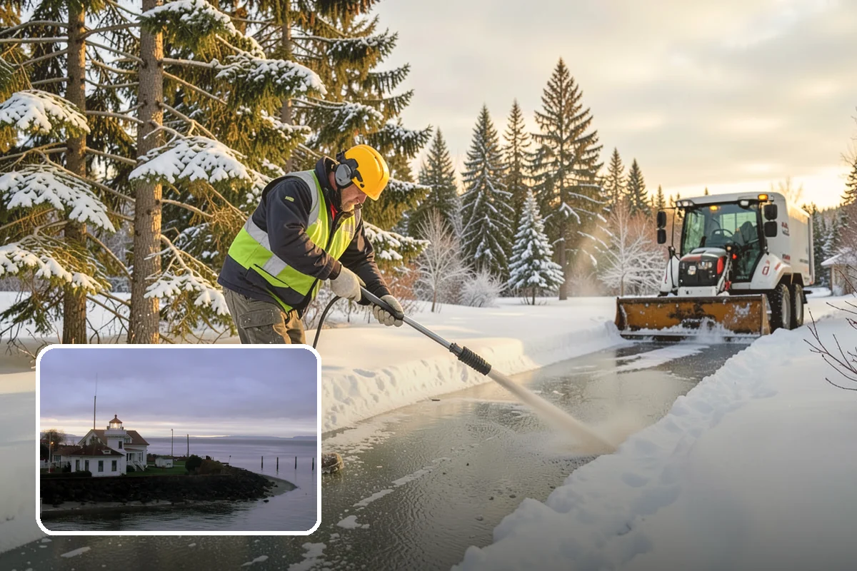 Apartment Complex Sidewalk Clearing in Mukilteo, Snohomish County, WA - Protects owners and property managers from tenant slip-and-fall litigation