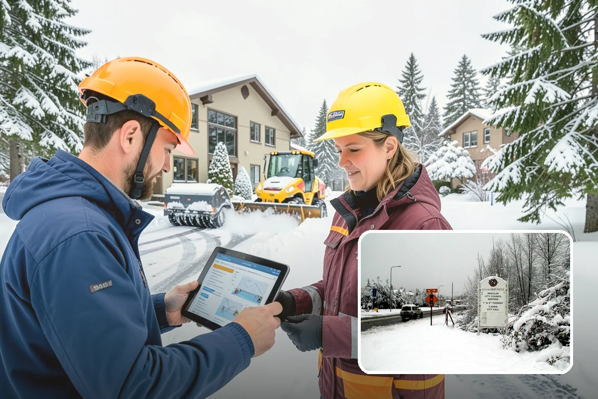 Apartment Complex Sidewalk Clearing in Newcastle, King County, WA - Protects owners and property managers from tenant slip-and-fall litigation