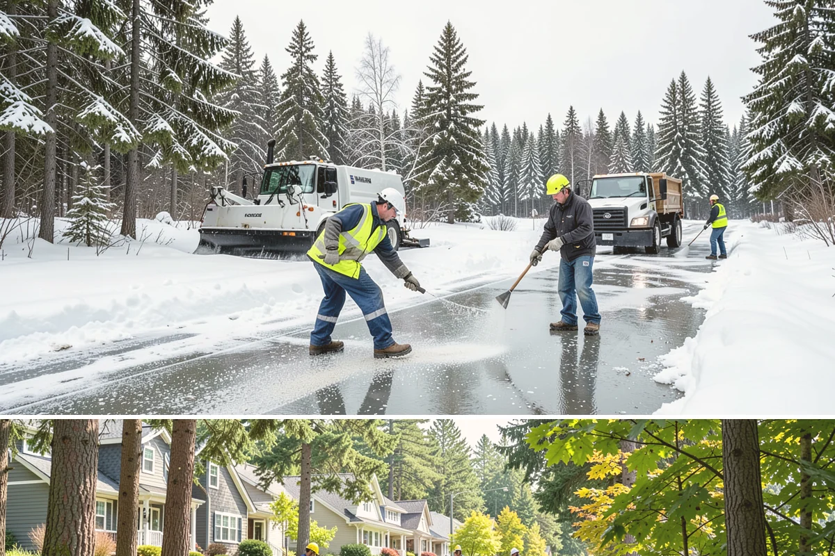 Apartment Complex Sidewalk Clearing in Normandy Park, King County, WA - Demand runs heaviest from December through February, when back-to-back freezing nights keep interior apartment walks glazed...