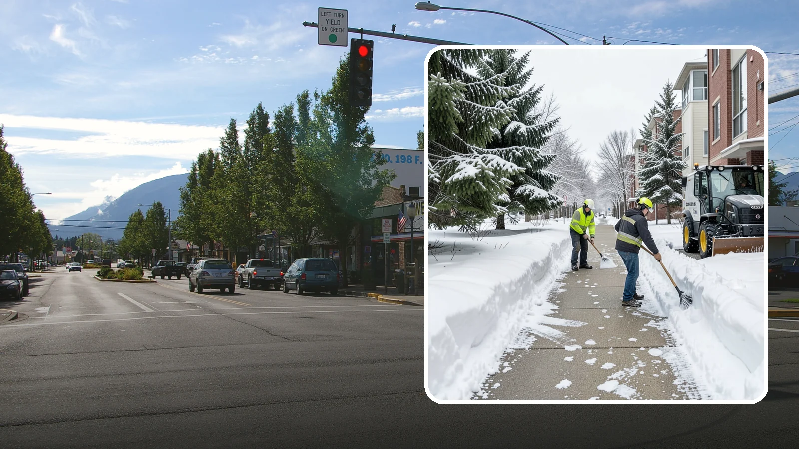 Apartment Complex Sidewalk Clearing in North Bend, King County, WA - Multi-building walkway clearing for Western Washington apartment communities, keeping the interior paths tenants use around the...