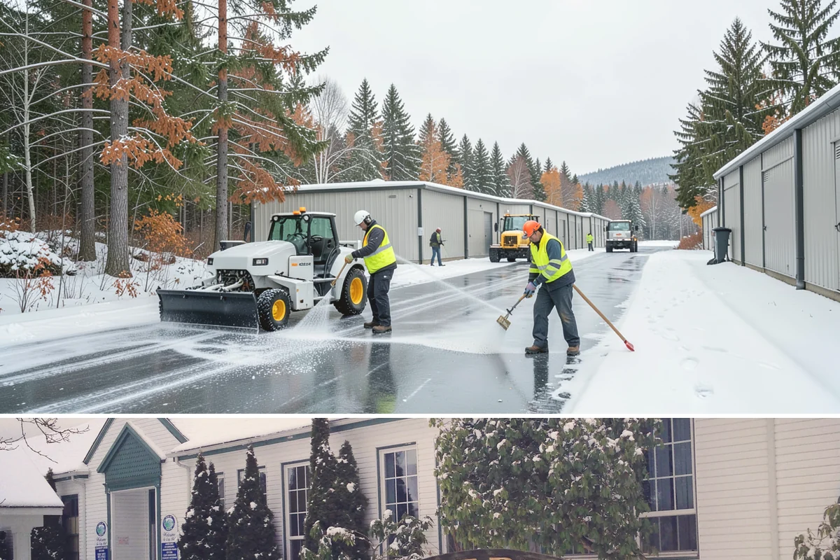 Apartment Complex Sidewalk Clearing in Pacific, King County, WA - Demand runs heaviest from December through February, when back-to-back freezing nights keep interior apartment walks glazed...