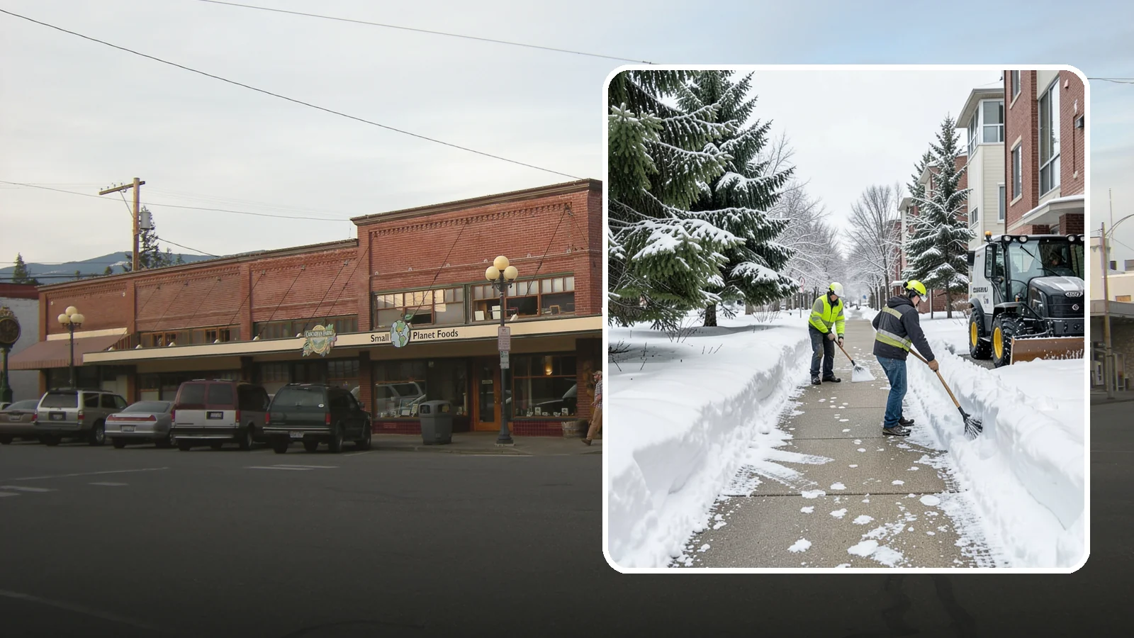 Apartment Complex Sidewalk Clearing in Sedro-Woolley, Skagit County, WA - Multi-building walkway clearing for Western Washington apartment communities, keeping the interior paths tenants use around the...