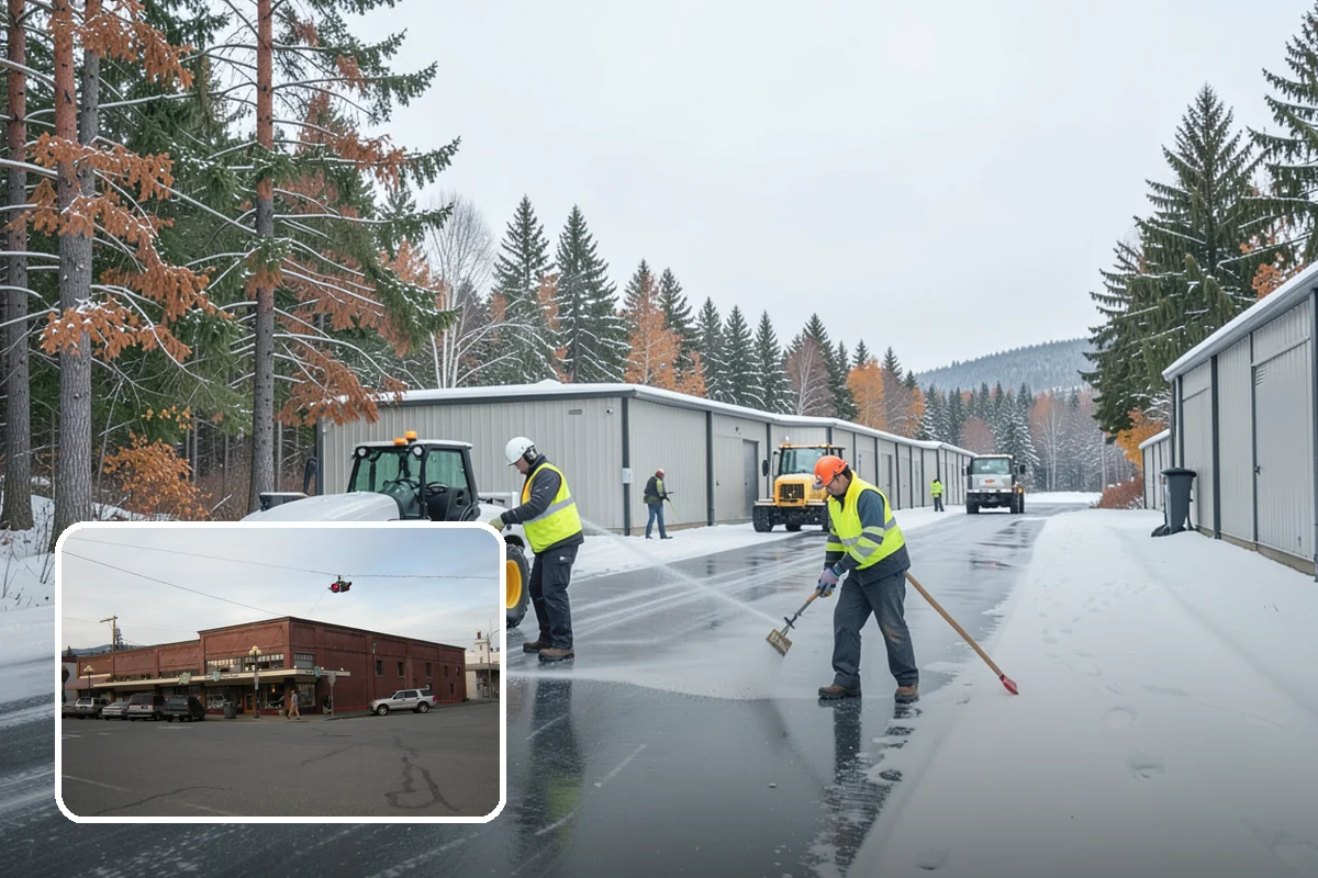 Apartment Complex Sidewalk Clearing in Sedro-Woolley, Skagit County, WA - Protects owners and property managers from tenant slip-and-fall litigation
