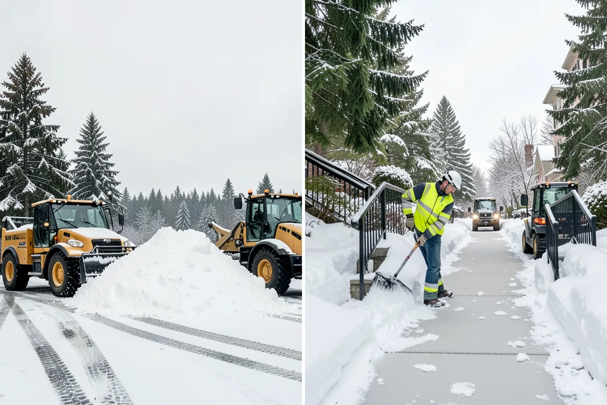 Apartment Complex Sidewalk Clearing in Shoreline, King County, WA - Map all interior walks, breezeways, and connector paths across the community