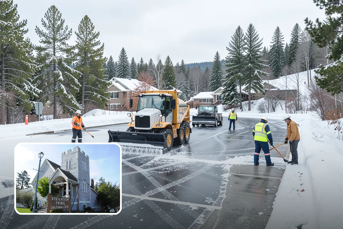 Apartment Complex Sidewalk Clearing in Steilacoom, Pierce County, WA - Protects owners and property managers from tenant slip-and-fall litigation