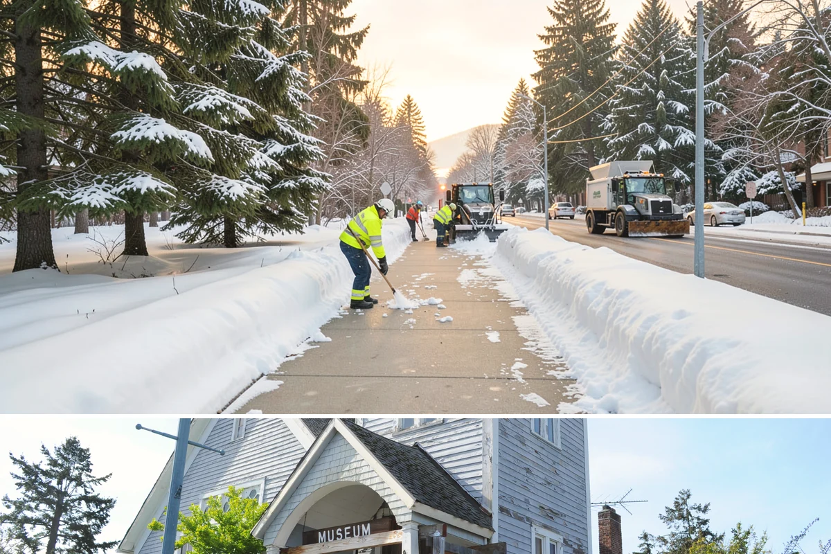 Apartment Complex Sidewalk Clearing in Steilacoom, Pierce County, WA - Demand runs heaviest from December through February, when back-to-back freezing nights keep interior apartment walks glazed...