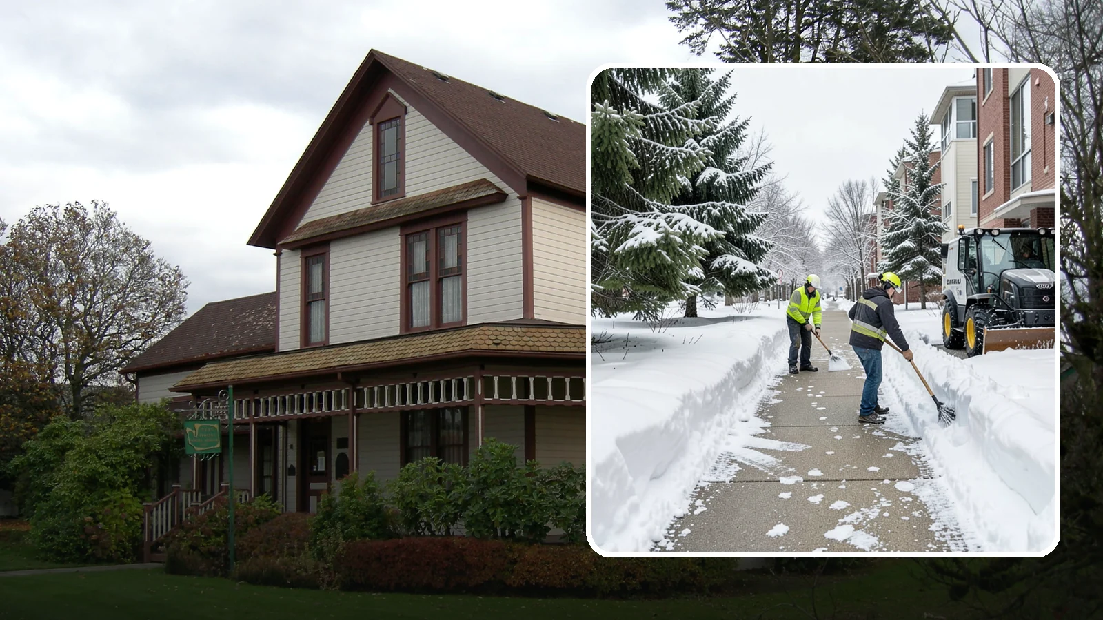 Apartment Complex Sidewalk Clearing in Sumner, Pierce County, WA - Multi-building walkway clearing for Western Washington apartment communities, keeping the interior paths tenants use around the...