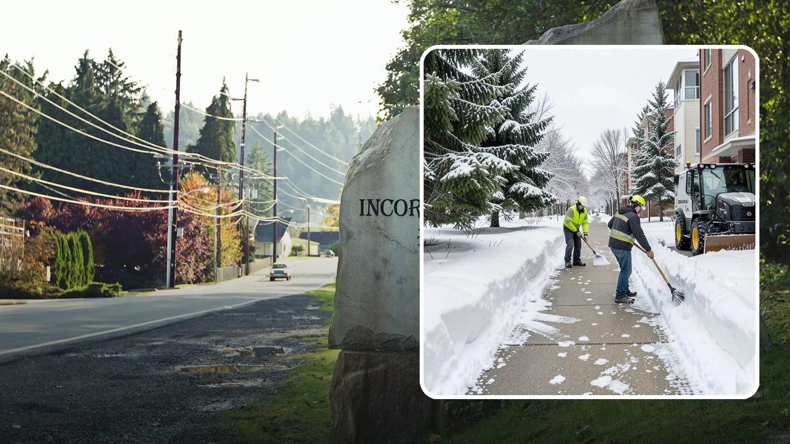 Apartment Complex Sidewalk Clearing in Wilkeson, Pierce County, WA - Multi-building walkway clearing for Western Washington apartment communities, keeping the interior paths tenants use around the...