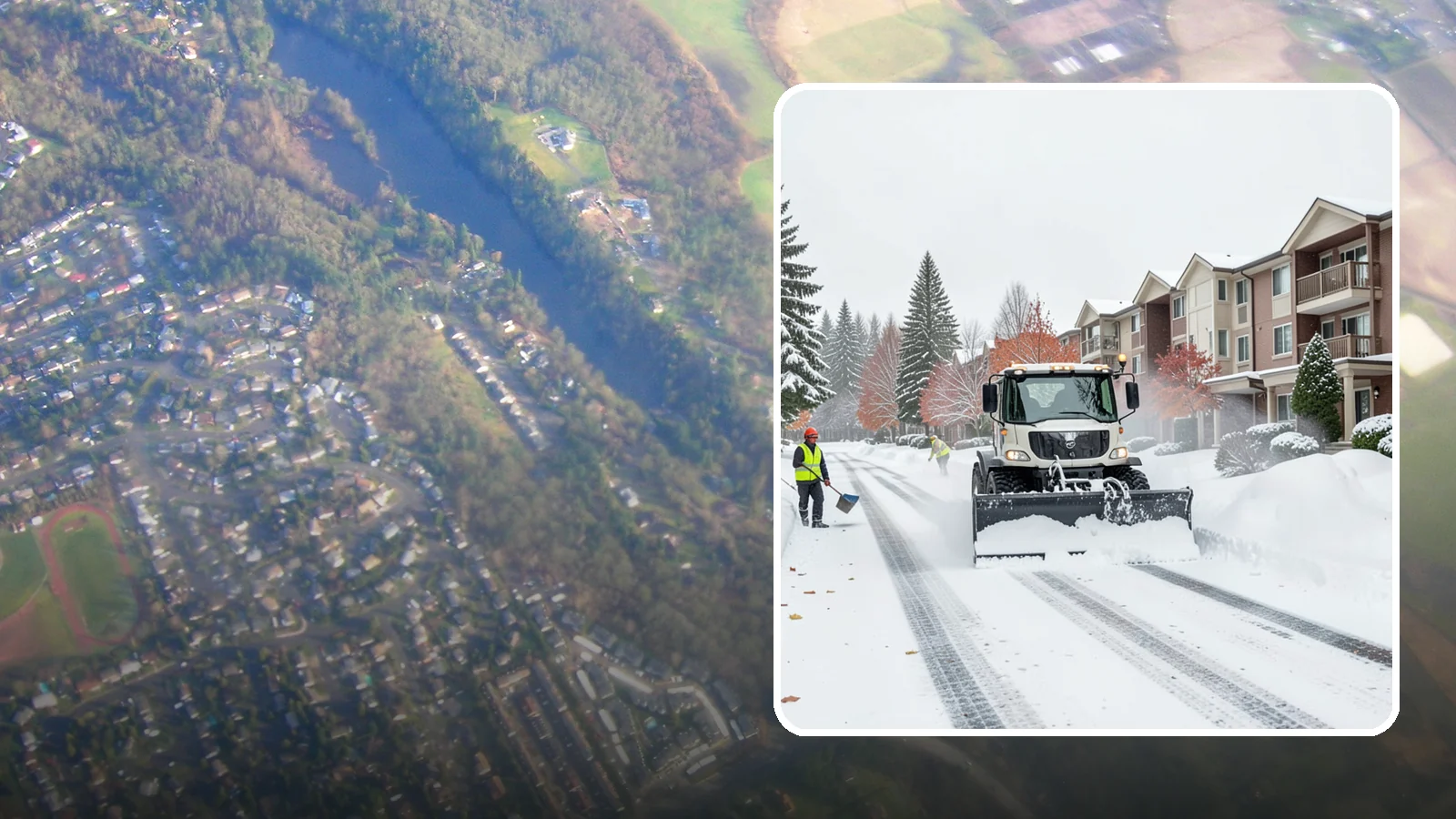 Apartment Complex Snow Plowing in Algona, King County, WA - We keep multi-building apartment communities open by plowing drive aisles, resident lots, and building entries before the morning...