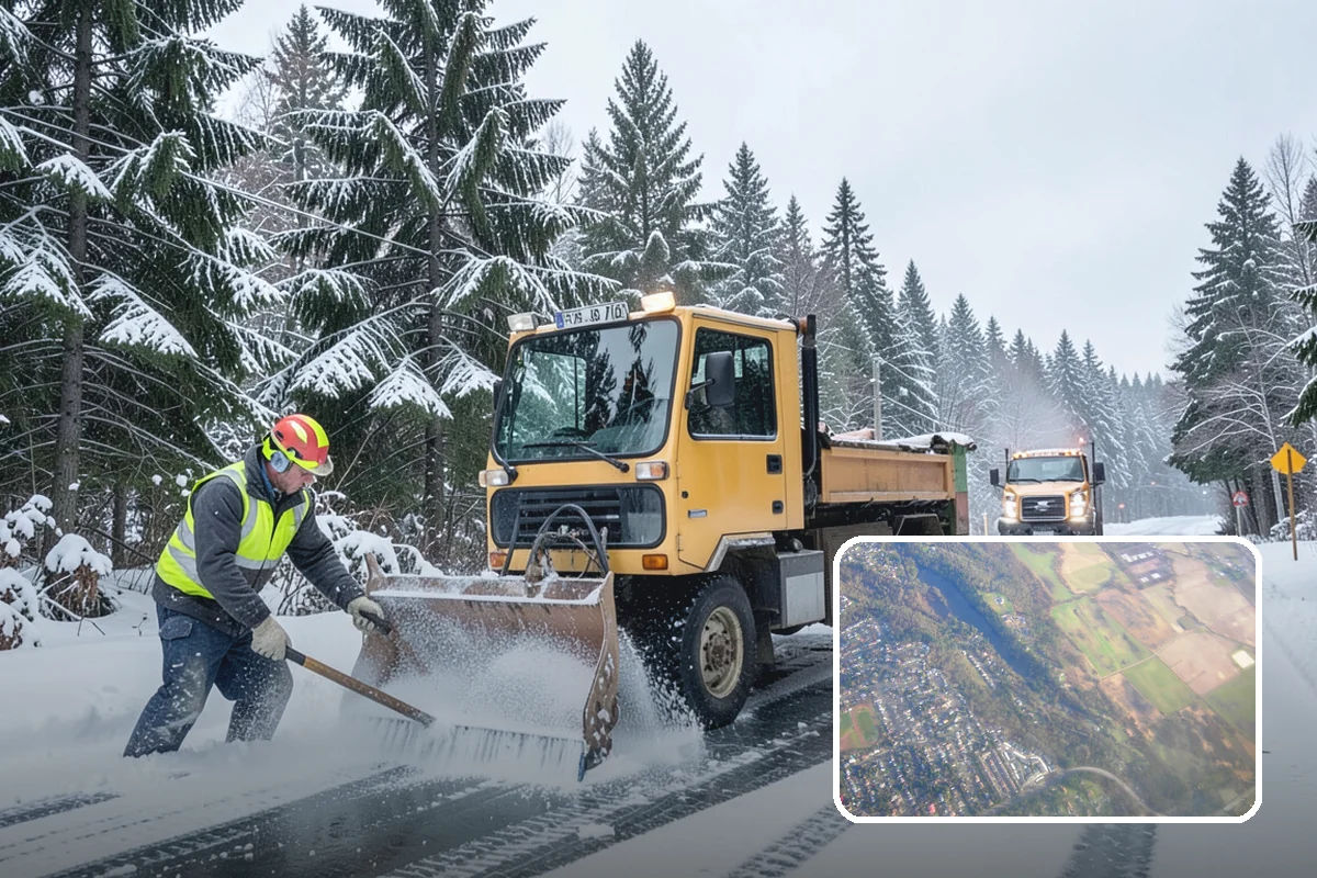 Apartment Complex Snow Plowing in Algona, King County, WA - Drive aisles and resident lots cleared before the morning tenant rush