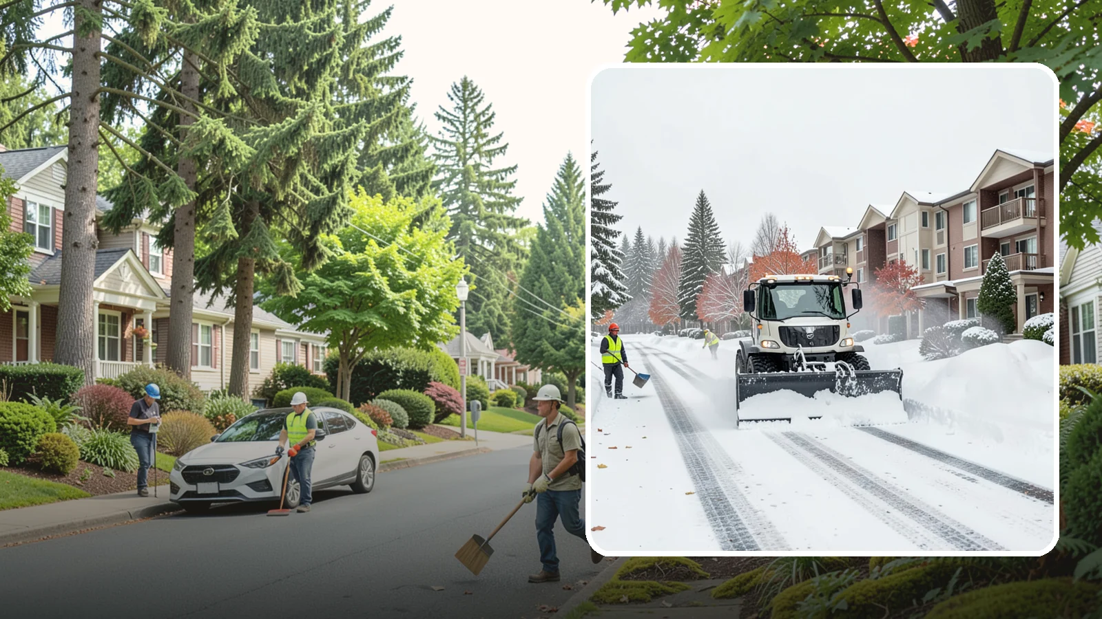 Apartment Complex Snow Plowing in Beaux Arts Village, King County, WA - We keep multi-building apartment communities open by plowing drive aisles, resident lots, and building entries before the morning...
