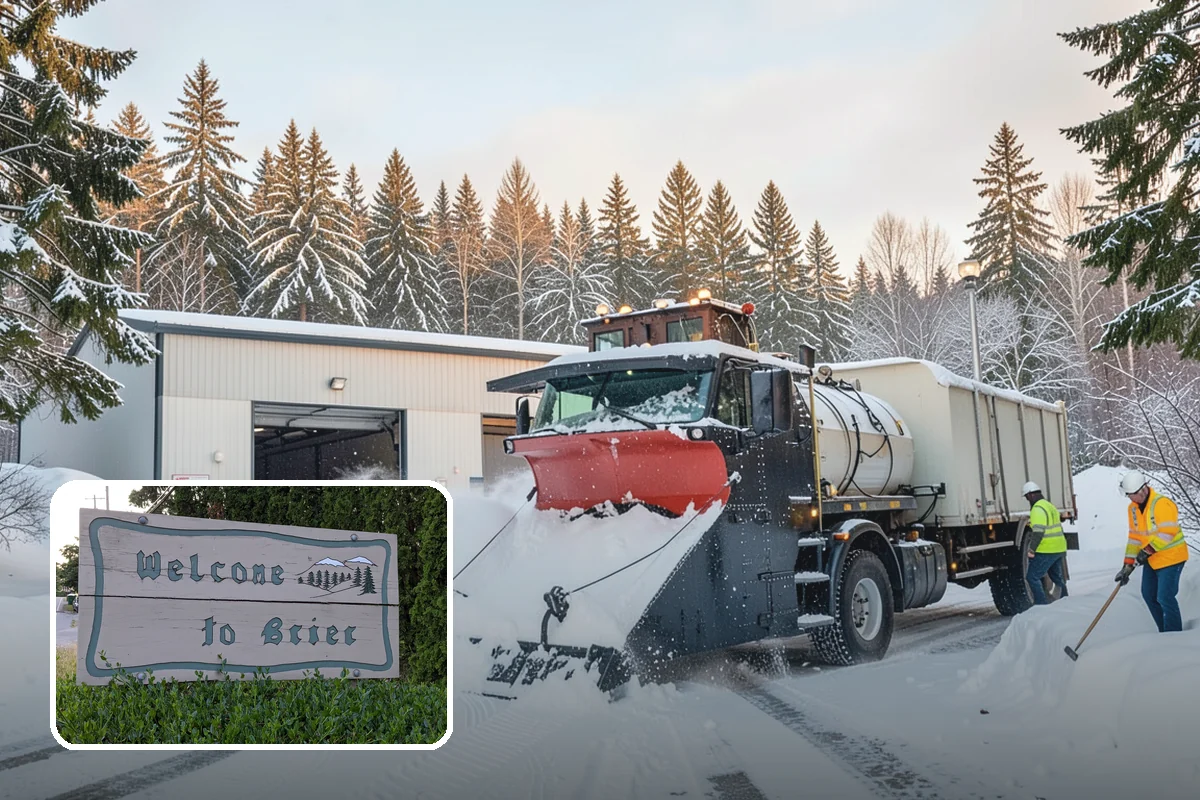 Apartment Complex Snow Plowing in Brier, Snohomish County, WA - Drive aisles and resident lots cleared before the morning tenant rush